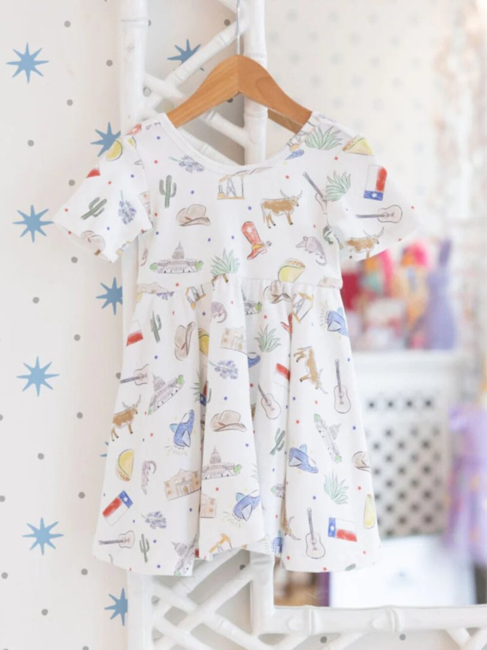 Nola Tawk Texas Print Organic Cotton Twirl Dress